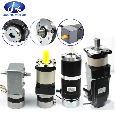 Jkongmotor 28mm-130mm/ قوة 10W-2000W/ CE RoHS / قابلة للتخصيص / BLDC محركات DC بدون فرشاة خيار مع جهاز تحكم علبة التروس