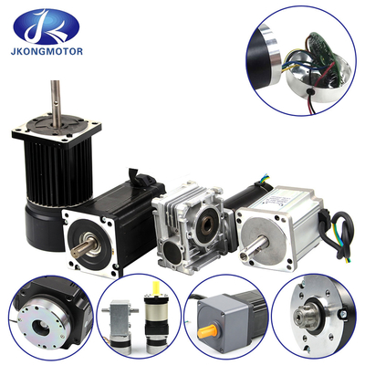 Jkongmotor 28mm-130mm/ قوة 10W-2000W/ CE RoHS / قابلة للتخصيص / BLDC محركات DC بدون فرشاة خيار مع جهاز تحكم علبة التروس