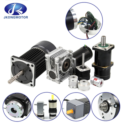 Jkongmotor Worm Gear Brushless DC Motor 200w 400w 80mm BLDC Motor 24V 48V Nema23 34 علبة التروس الكوكبية / الفرامل / مكيف