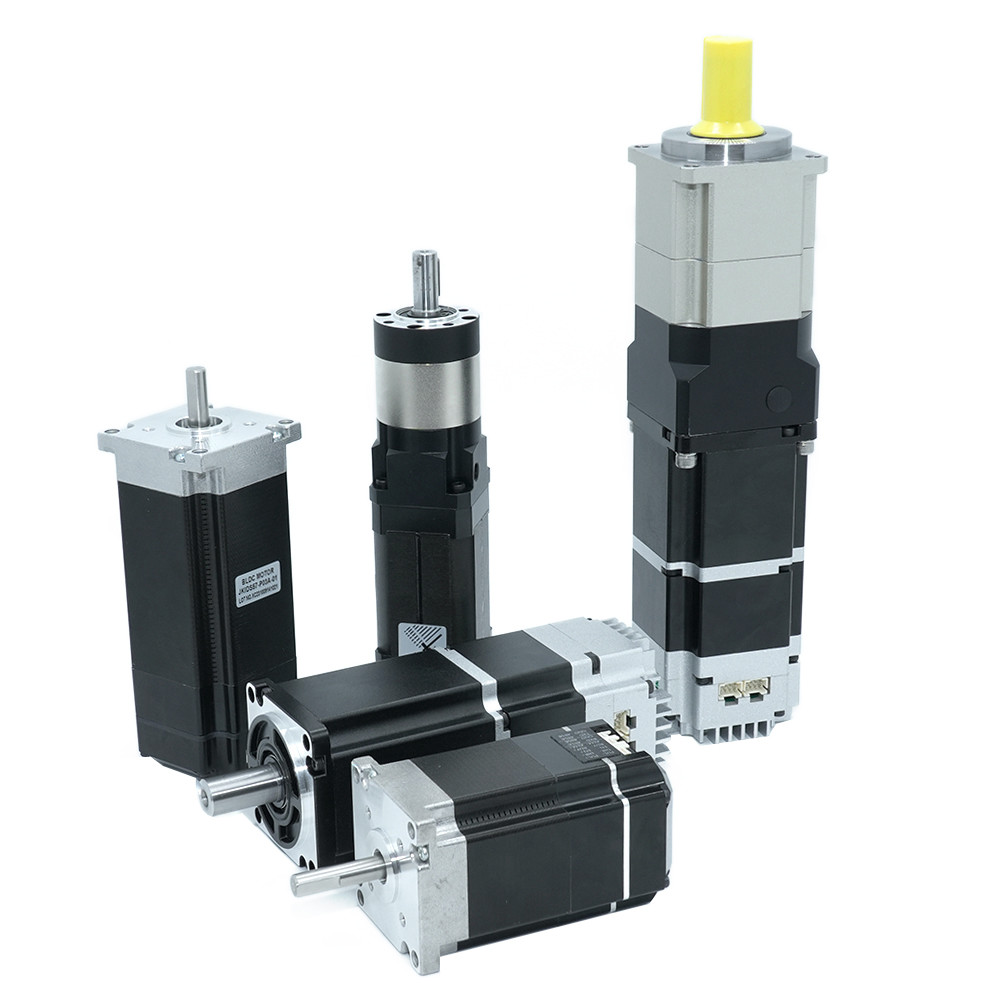 Jkongmotor 0.64N.m 200W RS485 Canopen Ethercat محرك خدمة متكامل مع سائق بدون فرش محرك خدمة DC مع علبة التروس