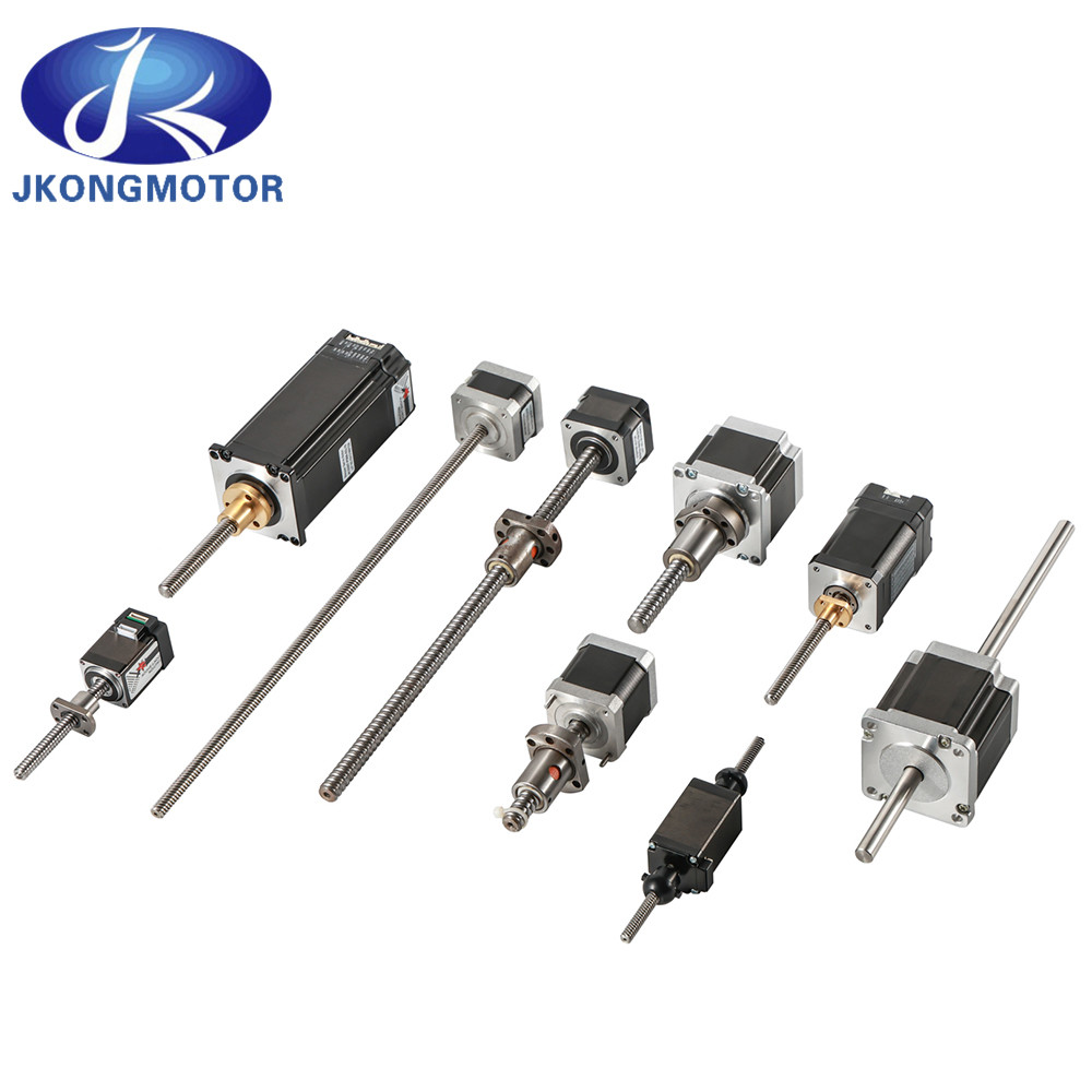 Jkongmotor المصنع الصيني Nema8 11 14 16 17 23 24 34 محرك خطي خطي مع خرطوم رصاص للطابعة 3D محرك خطي خطي