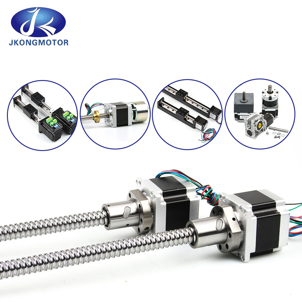 Jkongmotor محرك المسمار الكروي 2.8A 23HS10028-SFU1204 المسمار 300mm Nema23 محرك خطي للدودة CNC